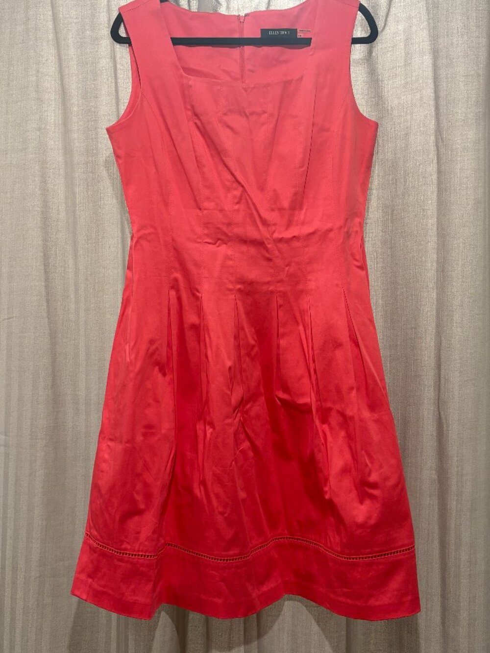 Ellen Tracy Coral Sleeveless Mini Dress, Size 10